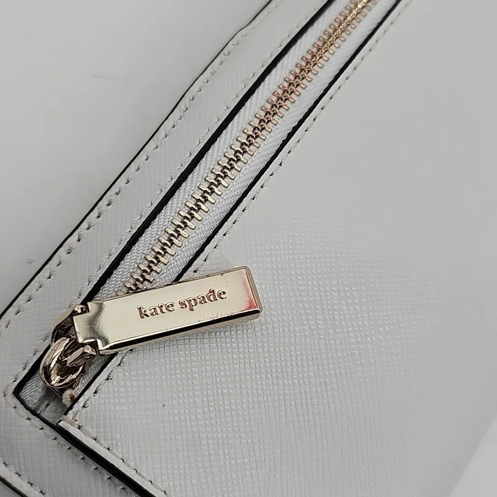 Kate Spade New York Dolly Perforated Leather Spade Bucket Bag White Bund…